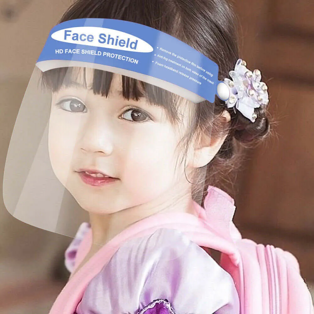 10 Pack Bulk Protective Disposable Face Shield Mask with Elastic Band and Comfort Sponge - Protects from Sneezing, Splash, Droplets