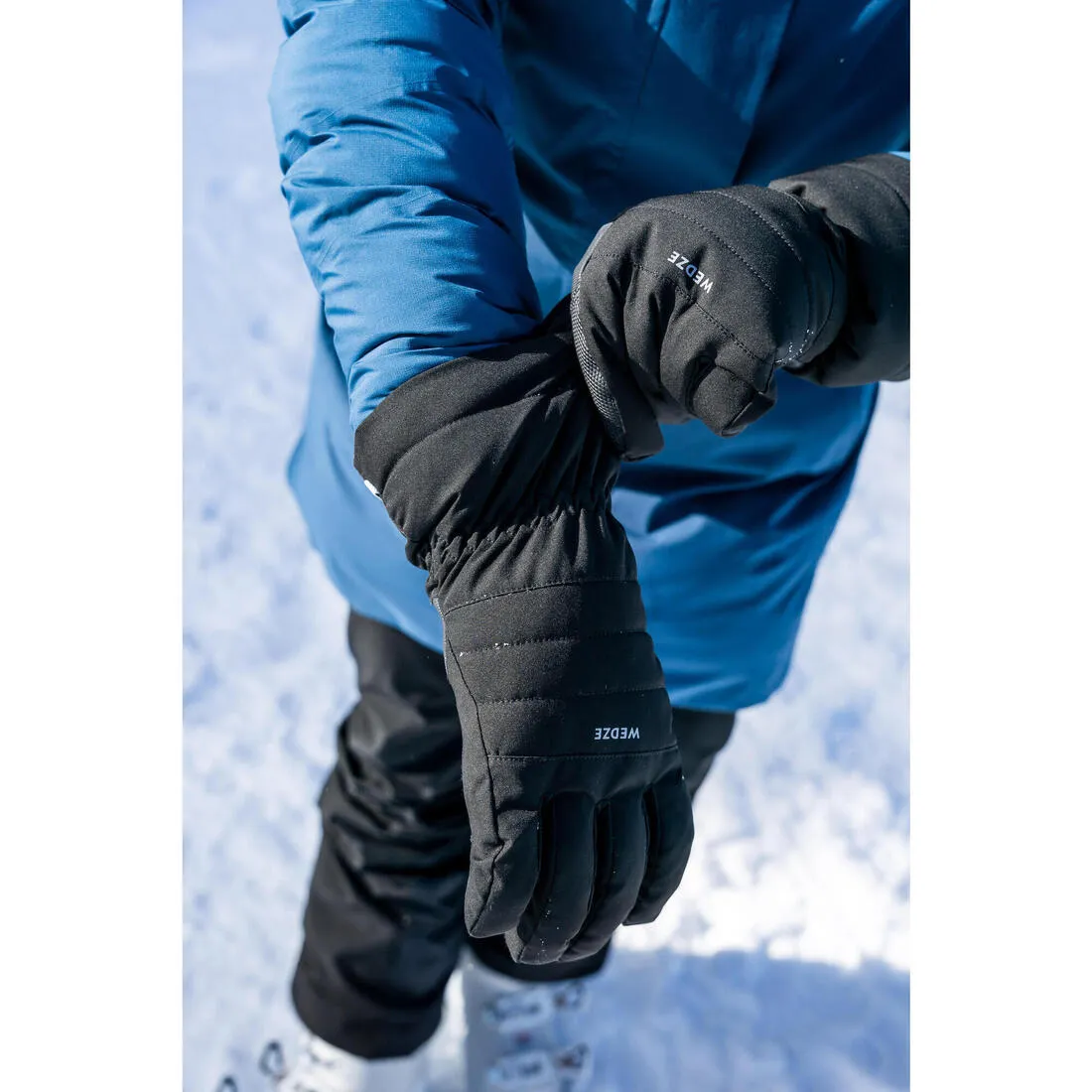 ADULT SKI GLOVES 500 - PLUM