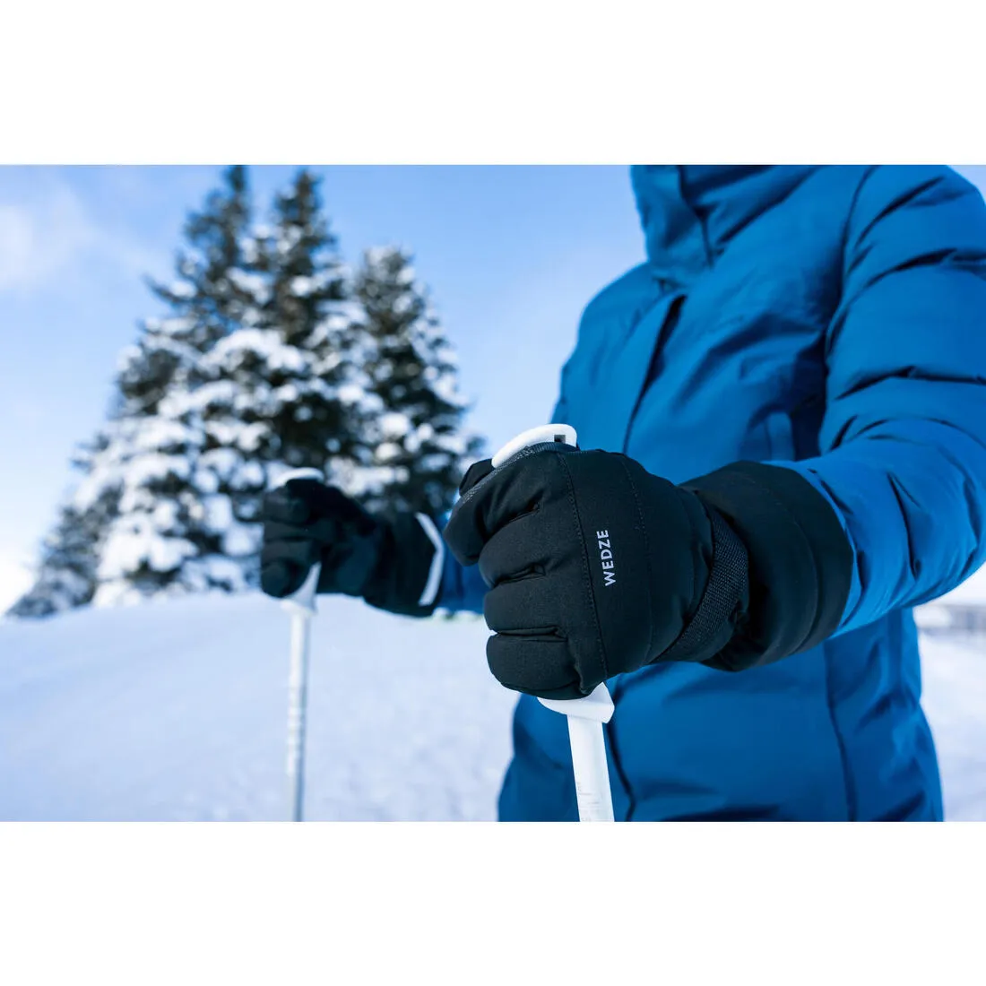 ADULT SKI GLOVES 500 - PLUM