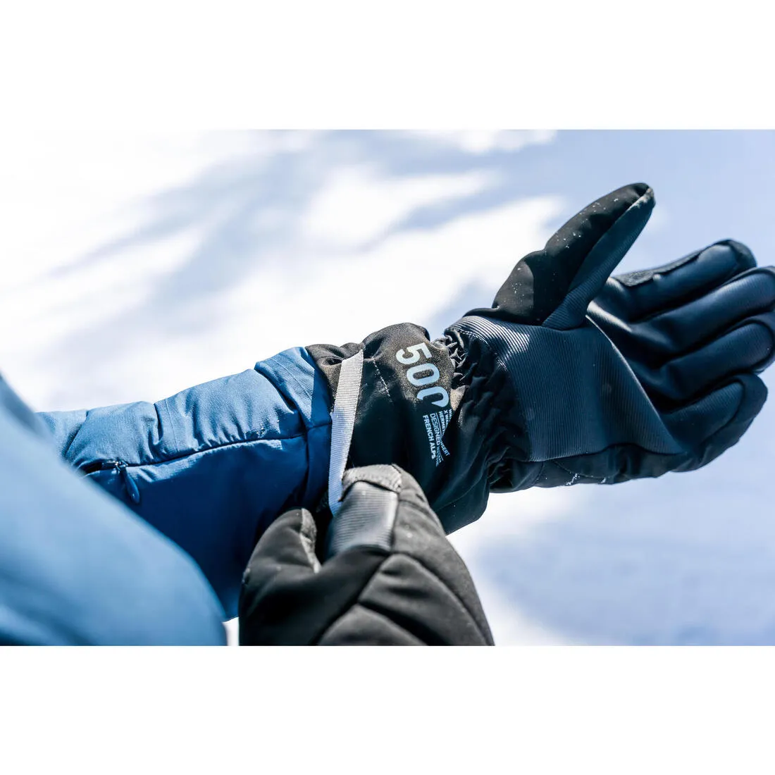 ADULT SKI GLOVES 500 - PLUM