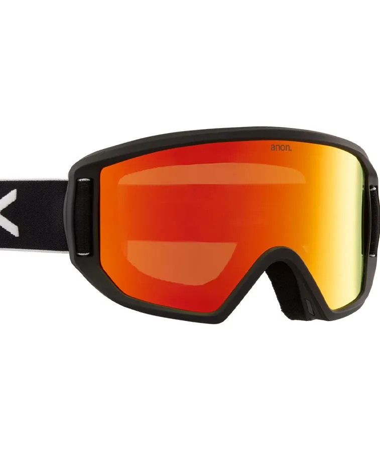 Anon Kids' Relapse Jr. MFI Goggle - Black/Red Solex   Face Mask 2023