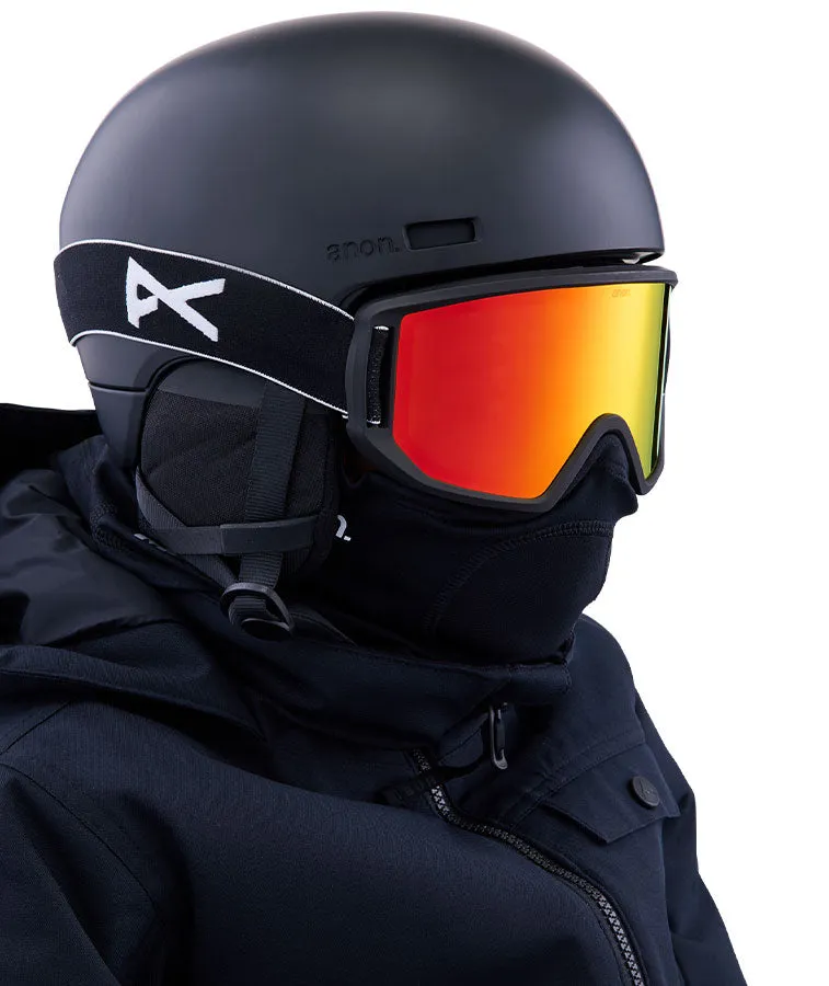 Anon Kids' Relapse Jr. MFI Goggle - Black/Red Solex   Face Mask 2023
