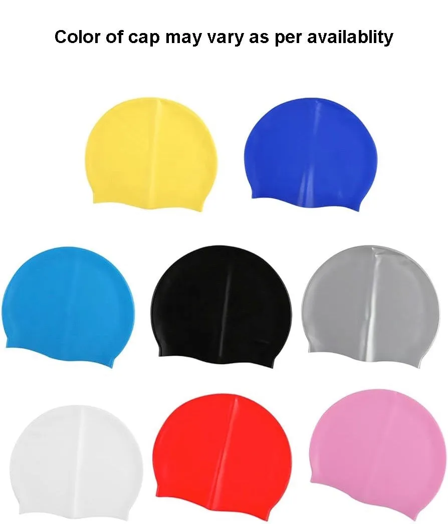 Fancydresswale Swimming kit for boys, Swimming short, Swimming goggle and silicon cap- 11 designs- free size fits to 60-75kg