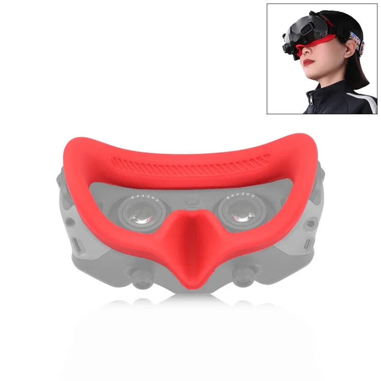 For DJI Avata Goggles 2 PULUZ Flying Eye Mask Silicone Protective Case(Red)