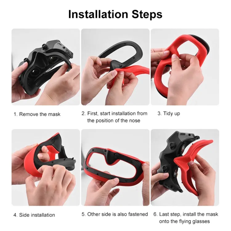For DJI Avata Goggles 2 PULUZ Flying Eye Mask Silicone Protective Case(Red)