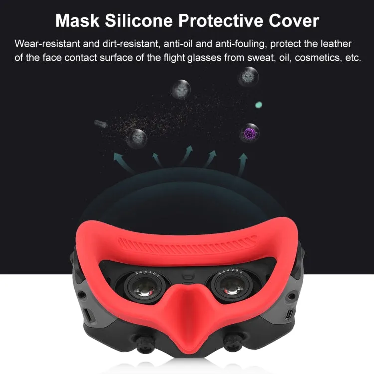 For DJI Avata Goggles 2 PULUZ Flying Eye Mask Silicone Protective Case(Red)