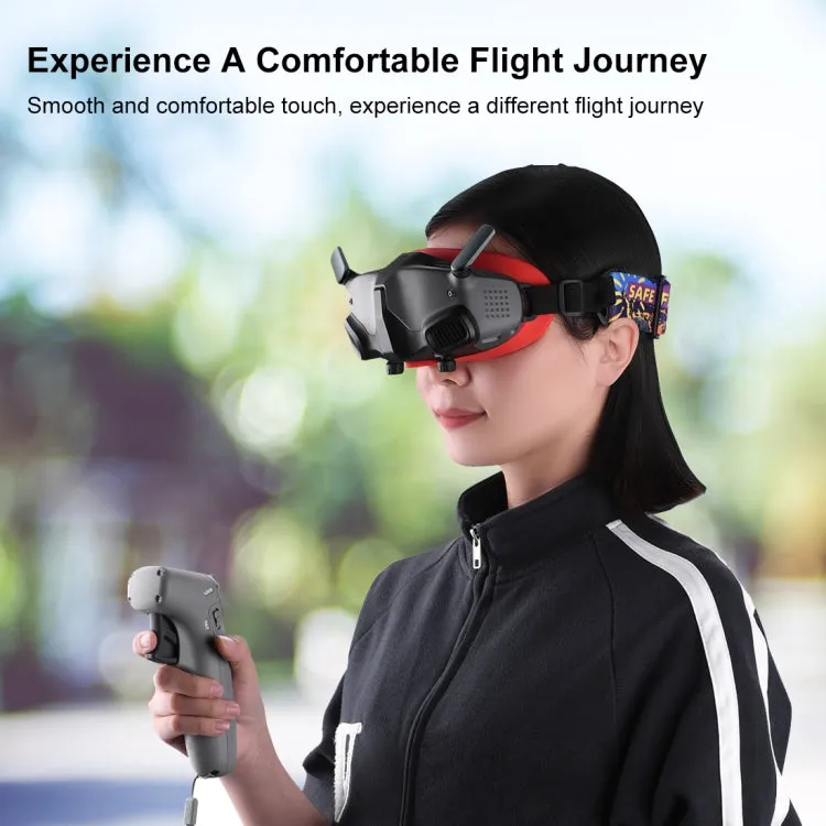 For DJI Avata Goggles 2 PULUZ Flying Eye Mask Silicone Protective Case(Red)