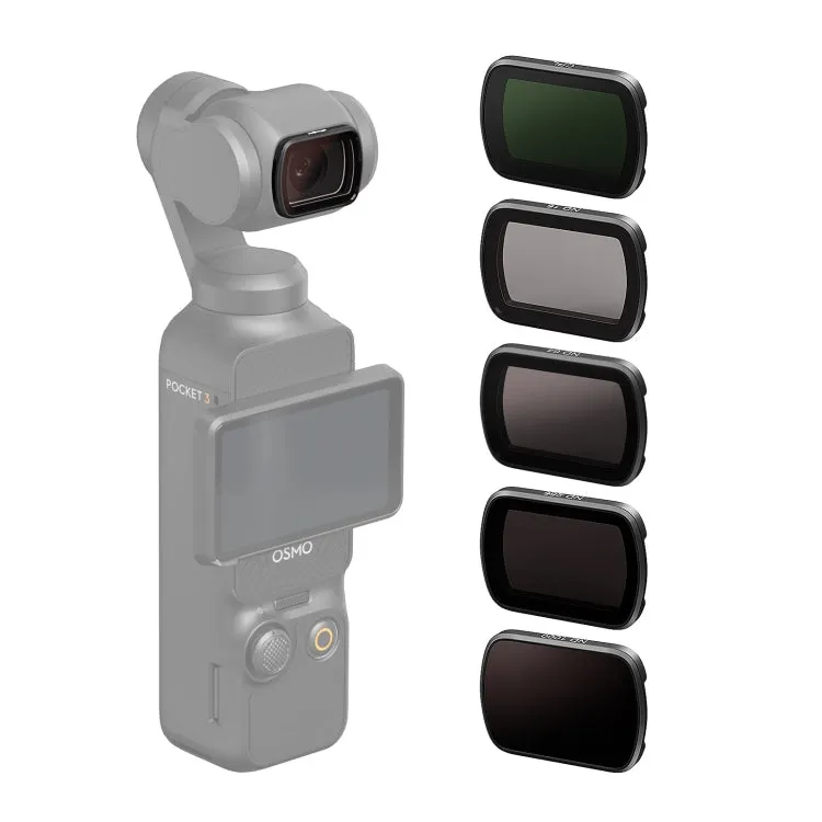 For DJI Osmo Pocket 3 aMagisn HD Double Sided Coated Filters Sports Camera Protective Goggles, Style: ND16 ND64 ND256 ND1000