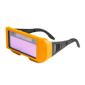 Ingco Auto-darkening Welding Glasses, 95x31mm, Up to DlN 16 UV/lR Protection, Professional Eye Protection, Solar Auto Darkening Welding Goggle Safety Eyes Goggles Mask Anti-Flog Anti-glare Goggles AHM111
