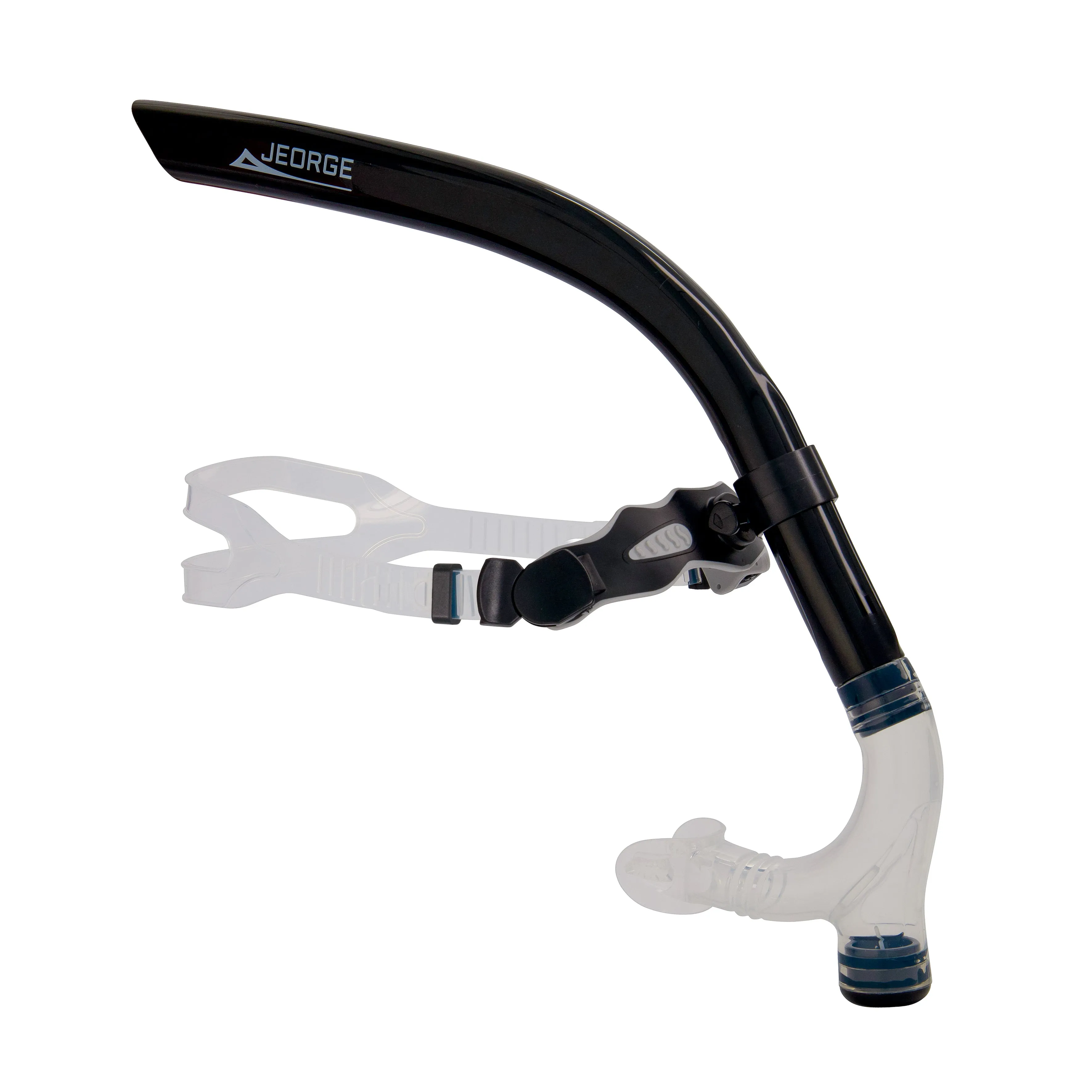 JEORGE Swim Snorkel for Lap Swimming and Open Water,Snorkle Center Mount Silicone Mouthpiece One-Way Purge Valve