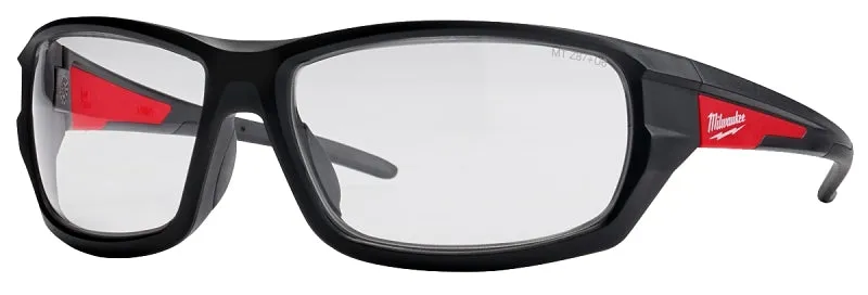 Milwaukee 48-73-2020 Performance Safety Glasses, Black/Red Frame :CD: QUANTITY: 1