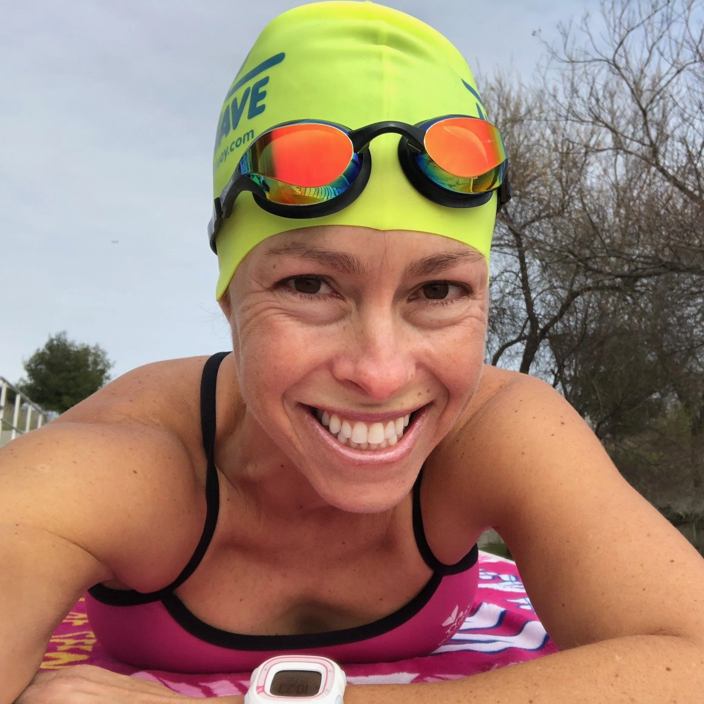 New Wave Swim Goggles - Fusion 2.0 (Bonfire = Revo Lens in Black Frames)