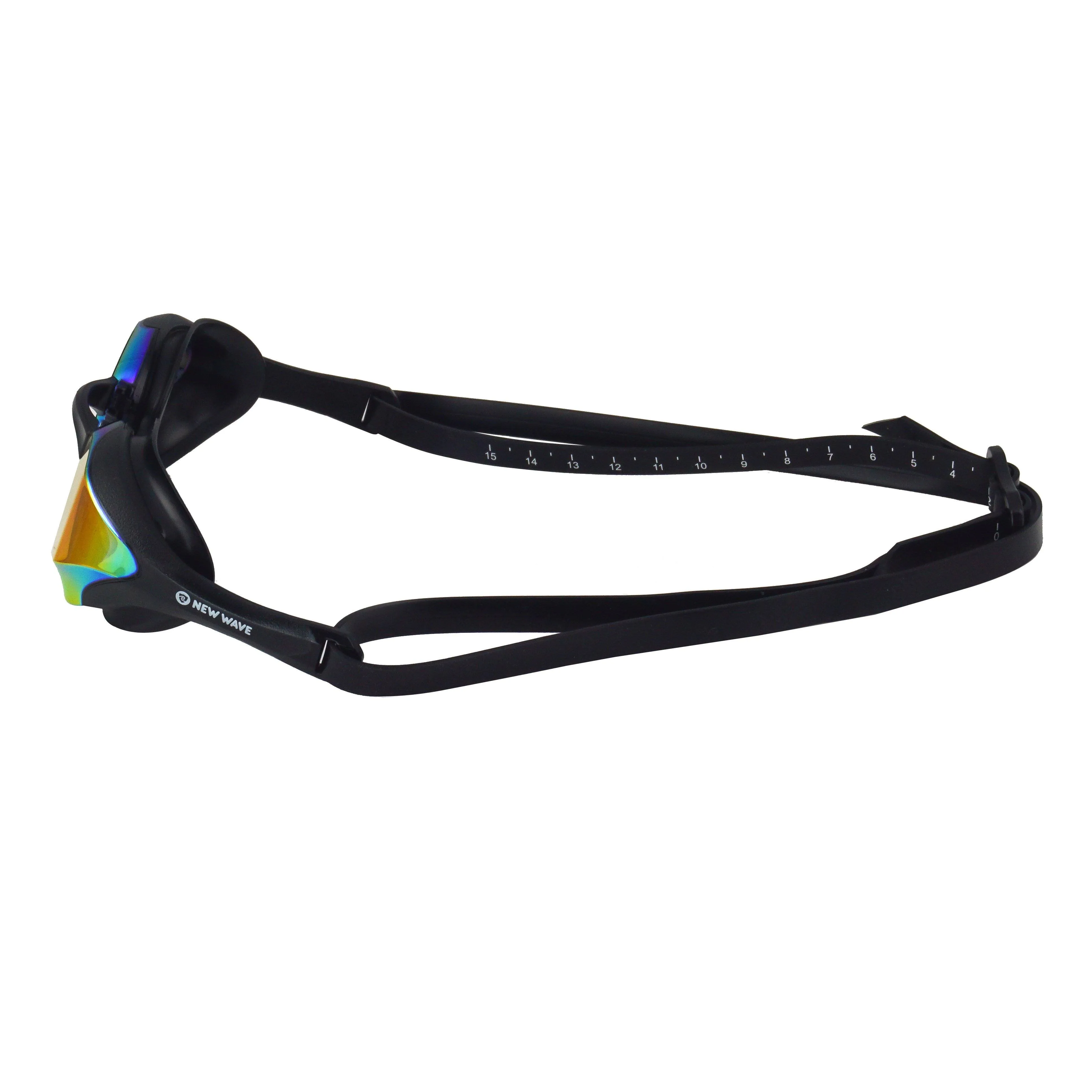 New Wave Swim Goggles - Fusion 2.0 (Bonfire = Revo Lens in Black Frames)