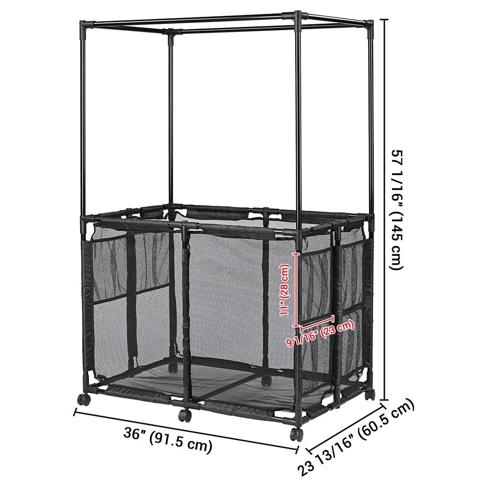 Pool Storage Bin Mesh Basket Nooddle Holder 36x24x57 Black