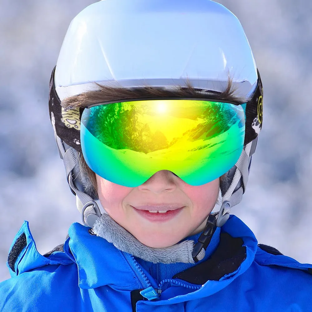 Professional Children Ski Goggles Anti-fog Frameless Ski Eyewear Windproof Sports Equipment Winter Ski Goggles for kids