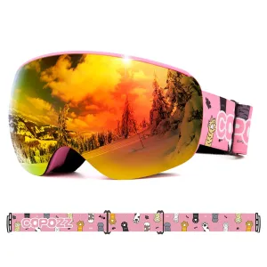 Professional Children Ski Goggles Anti-fog Frameless Ski Eyewear Windproof Sports Equipment Winter Ski Goggles for kids